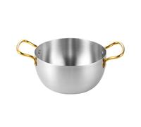 EpheyFIF Stainless Steel Ramen Noodle Pot with Handles for Cooking Soup Noodle Pasta