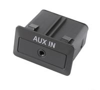 EpheyFIF TD74-66-DFX-5717 Auxiliary Audio Socket Stereo Adapter, For Mazda 3 2010-2013 Car Center Console AUX Input Interface Cable Connector Black ABS Material Compatible With Factory Audio System