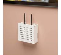 EpheyFIF WiFi Router Storage Box Router Shelf Wall Mount, Wooden Cable Management Box Wireless Router, Hider Cord Management Container Desk Bedroom Decorative