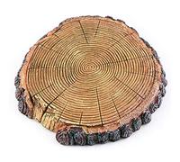 EPHIIONIY Aqua KT Turtle Round Floating Dock Platform Tree Rock with Suction Cup for Reptile Decoration, Made of Resin