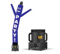 EPHIIONIY LookOurWay"Party!" Air Dancers Inflatable Tube Man Complete Set with 1/4 HP Sky Dancer Blower, 6-Feet