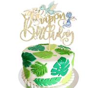 Ephlyn 1Pcs Dragon Happy Birthday Cake Topper Magical Dragon Cake Decorations for Fantasy Parties Flying Dragon Baby Shower Party Supplies