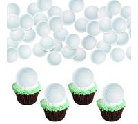 Ephlyn 50Pcs Golf Cupcake Toppers Sports Golf Ball Cupcake Picks for Baby Shower Golf Outdoor Sports Players Theme Birthday Party Cake Decorations Supplies