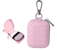 Ephoou Earbud Case, Headphone Storage Case for AirPods Pro 2/ Pro 3/ AirPods 4/3/ 2/1 with Keychain, Zipper Carrying Pouch Bag for Wireless Earbuds, Wired Earphones EB-1Pcs Cable Lattice Pink