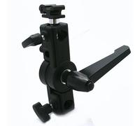 ePhoto C Bracket Deluxe Adjustable Hot Shoe Flash Mounting Bracket with Swivel Umbrella Mount for most Speedlights and Camera Flashes