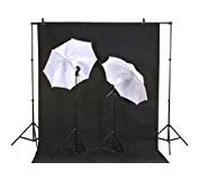 ePhoto Photography Portrait Video Home Studio Light Lighting Kit with Background Support Stand Carrying Case included by ePhotoINC TB69B