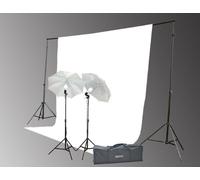 ePhoto Photography Video Umbrella Studio Light Lighting Kit with Case FREE 6x9-Feet White Muslin ULS69W