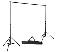 ePhotoInc 8.5ft x 10ft Photography Studio Backdrop Photo Video Support System 2 Background Stands 4 Adjustable Cross Bars Carrying Case Kit GG804