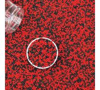EPHVODI Black Red Halloween Sprinkles Nonpareils Sprinkles Edible Mini Pearl Sprinkle for Cake Decorations, Baking, Ice Cream, Cookies, Donuts and Lollipops - 2mm Sugar Pearls 3.88oz