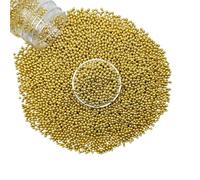 EPHVODI Gold Sprinkles Christmas Nonpareils Sprinkles Edible Mini Pearl Sprinkle for Cake Decorations, Baking, Ice Cream, Cookies, Donuts and Lollipops - 2mm Sugar Pearls 3.88oz
