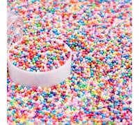 EPHVODI Rainbow Nonpareils Sprinkles Edible Mini Pearl Sprinkles for Cake Decorations, Baking, Ice Cream, Cookies, Donuts and Lollipops - 2mm Rainbow Sugar Pearls for Cake Decorating 3.88oz