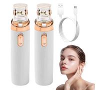 Epibella Facial Epilator, Epibella Epilator, Facial Epilators Rechargeable, Gentle and Effective LED Light USB Rechargeable for Bikini Underarm Leg Arm Body Face (White 2PCS)