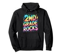 Epic 2ND GRADE ROCKS Last Day Tiny Humans Teacher Sign My Pullover Hoodie