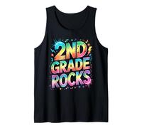 Epic 2ND Grade Rocks Last Day Tiny Humans Teacher Sign My Tank Top