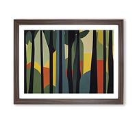 Epic Abstract Forest Framed Print | A3 Walnut Framed Wall Art | Ready to Hang | Abstract Landscape Picture | Living Room Bedroom Lounge Office