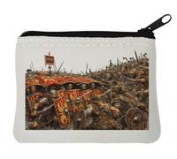 Epic Ancient Battlefield Clash Neoprene Coin Purse Pouch 10x11cm White