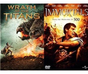 Epic Ancient Fantasy Battle Double Feature - Wrath of the Titans & Immortals 2 DVD Bundle