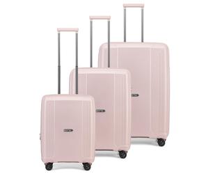 Epic Anthem 4 wheels Suitcase set 3-piece with expansion pleat pink