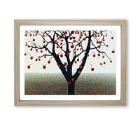Epic Apple Tree Framed Print | A4 Oak Framed Wall Art | Ready to Hang | Modern Floral Picture | Living Room Bedroom Lounge Office