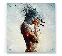 Epic Art Acrylic Glass Wall Art, Blue, 36L x 36W