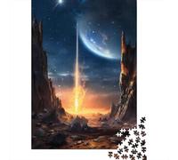 Epic Asteroid Falling 1000-Piece Puzzle for Adults, 38x26cm/1000pcs, Easy to Revisit Throughout The Week; White Card Pieces for Tidy Handling