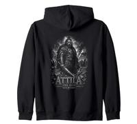 Epic Barbarian Warlord Attila The Hun Conqueror Zip Hoodie