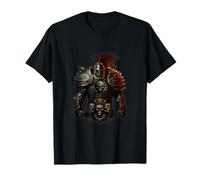 Epic Battle Knight Armor Dark Fantasy Warrior Illustration T-Shirt
