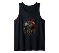 Epic Battle Knight Armor Dark Fantasy Warrior Illustration Tank Top