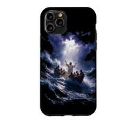 Epic Bible Story Christian Graphic - Jesus Calming The Storm Case for iPhone 11 Pro