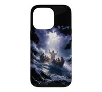Epic Bible Story Christian Graphic - Jesus Calming The Storm Case for iPhone 13 Pro