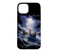 Epic Bible Story Christian Graphic - Jesus Calming The Storm Case for iPhone 15 Plus