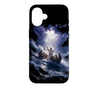 Epic Bible Story Christian Graphic - Jesus Calming The Storm Case for iPhone 16