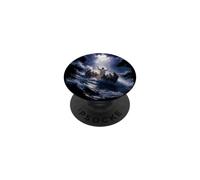 Epic Bible Story Christian Graphic - Jesus Calming The Storm PopSockets Adhesive PopGrip