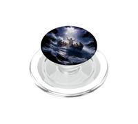 Epic Bible Story Christian Graphic - Jesus Calming The Storm PopSockets PopGrip for MagSafe