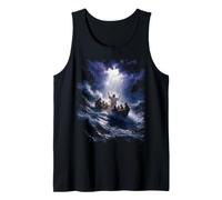 Epic Bible Story Christian Graphic - Jesus Calming The Storm Tank Top