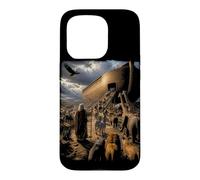 Epic Bible Story Christian Graphic - Noah & Ark Animals Case for iPhone 15 Pro