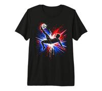 Epic Bicycle Kick Soccer Player Splash Graphic Art Premium T-Shirt