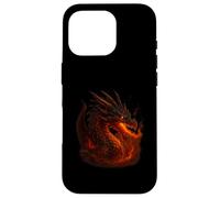 Epic Black Flame Dragon Mythical Fantasy Fire Creature Case for iPhone 16 Pro
