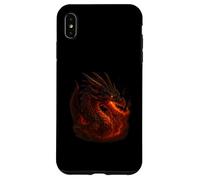 Epic Black Flame Dragon Mythical Fantasy Fire Creature Case for iPhone XS Max