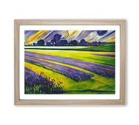 Epic Bluebell Field Framed Print | A3 Oak Framed Wall Art | Ready to Hang | Modern Nature Picture | Living Room Bedroom Lounge Office