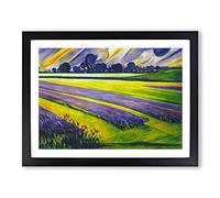 Epic Bluebell Field H1022 Framed Print for Living Room Bedroom Home Office Décor, Wall Art Picture Ready to Hang, Black A3 Frame (46 x 34 cm)