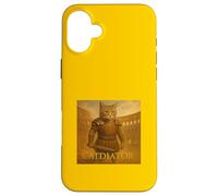 Epic Cat Gladiator in Roman Arena - Vintage Warrior Parody Case for iPhone 16 Plus