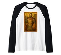 Epic Catholic Icon of Belisarius Raglan Baseball Tee
