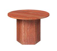 Epic Coffee Table Round Ø60 Burnt Red Travertine