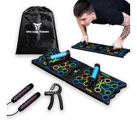EPIC CORE FITNESS Push Up Board, Portable Multi-Function Foldable 32 in 1 Push Up Bar, Jump Rope and Push Up Handles, Strength Wrist Equipment for Men & Women, Professional Pushup System for Chest,