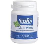 Epic Dental 100% Xylitol Sweetened Breath Mints, Peppermint, 180 Count
