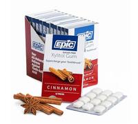Epic Dental 100% Xylitol Sweetened Gum, Cinnamon, 12 Count (Pack of 12)