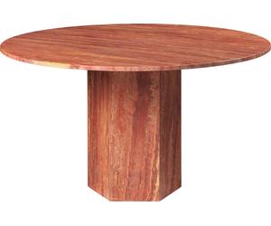 Epic Dining Table Round Red Travertine Gubi - 5710902876973
