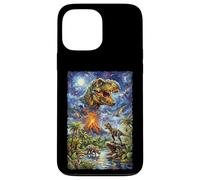 Epic Dinosaur Volcano T-Rex Triceratops Jungle Case for iPhone 13 Pro Max