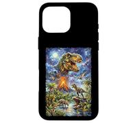Epic Dinosaur Volcano T-Rex Triceratops Jungle Case for iPhone 16 Pro Max